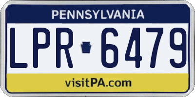 PA license plate LPR6479