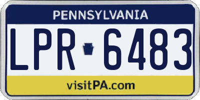 PA license plate LPR6483