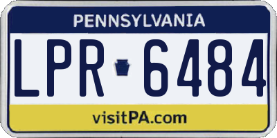 PA license plate LPR6484