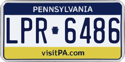 PA license plate LPR6486