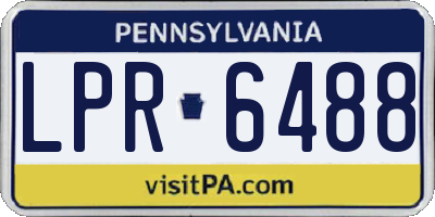 PA license plate LPR6488