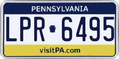 PA license plate LPR6495