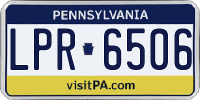 PA license plate LPR6506