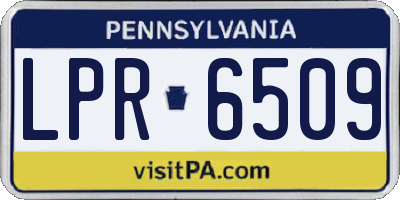 PA license plate LPR6509
