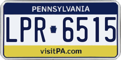 PA license plate LPR6515