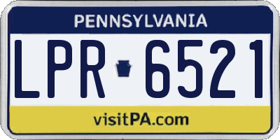 PA license plate LPR6521