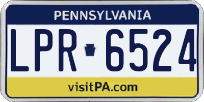 PA license plate LPR6524