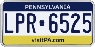 PA license plate LPR6525