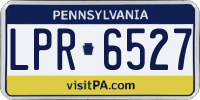PA license plate LPR6527