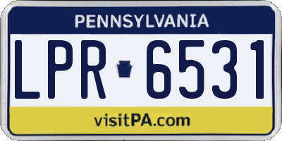 PA license plate LPR6531