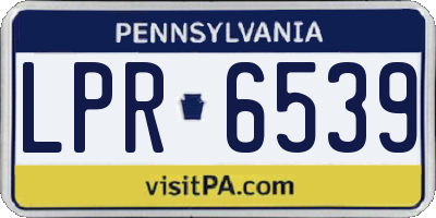 PA license plate LPR6539