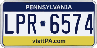 PA license plate LPR6574