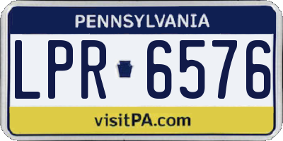 PA license plate LPR6576