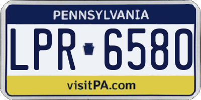 PA license plate LPR6580