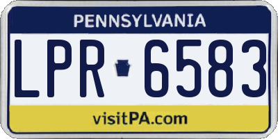 PA license plate LPR6583
