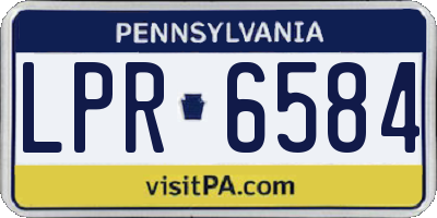 PA license plate LPR6584