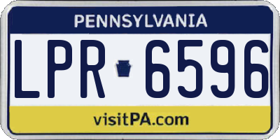 PA license plate LPR6596