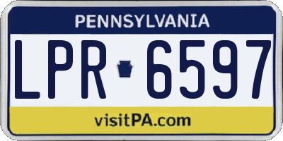 PA license plate LPR6597