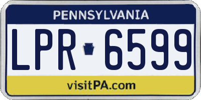 PA license plate LPR6599