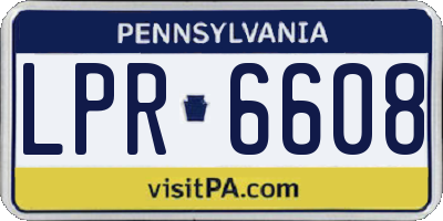 PA license plate LPR6608