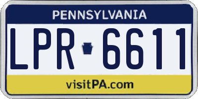 PA license plate LPR6611