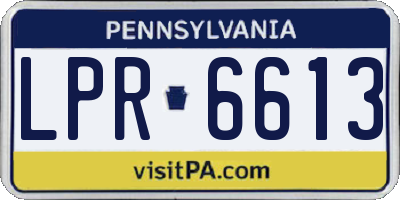 PA license plate LPR6613