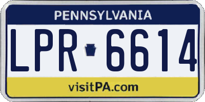 PA license plate LPR6614