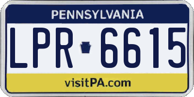 PA license plate LPR6615