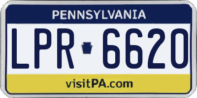 PA license plate LPR6620