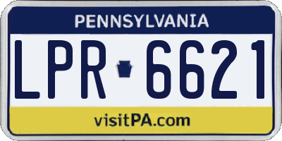 PA license plate LPR6621