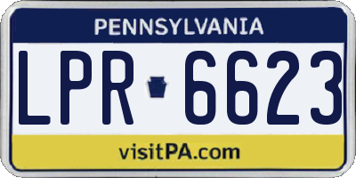 PA license plate LPR6623