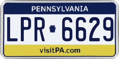 PA license plate LPR6629