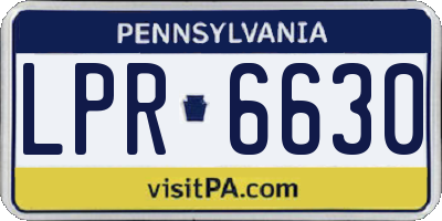 PA license plate LPR6630