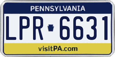 PA license plate LPR6631