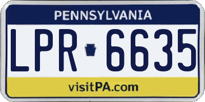 PA license plate LPR6635