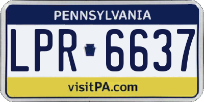 PA license plate LPR6637