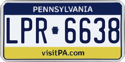 PA license plate LPR6638