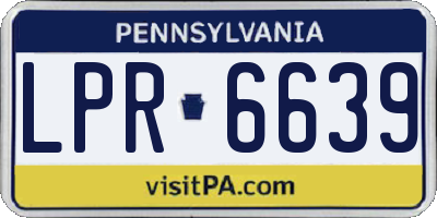 PA license plate LPR6639
