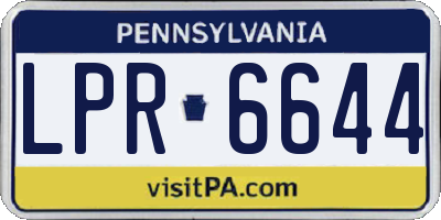 PA license plate LPR6644