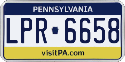 PA license plate LPR6658