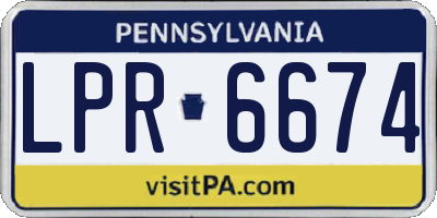 PA license plate LPR6674