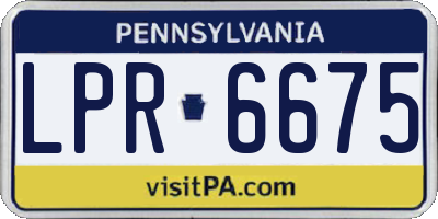 PA license plate LPR6675