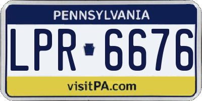 PA license plate LPR6676