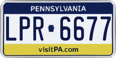 PA license plate LPR6677