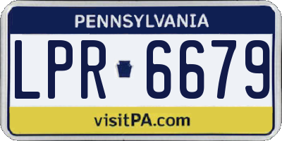 PA license plate LPR6679