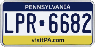 PA license plate LPR6682