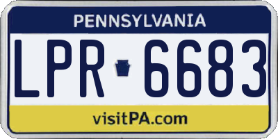 PA license plate LPR6683