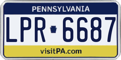 PA license plate LPR6687