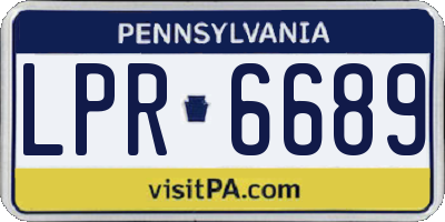 PA license plate LPR6689