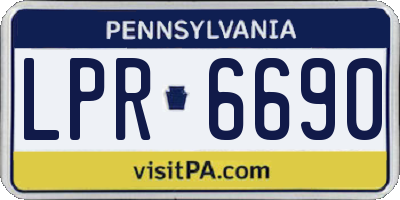 PA license plate LPR6690
